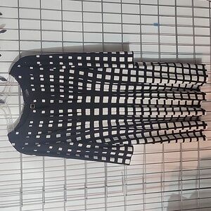 TAHARI Arthur S. Levine Women's Dress 3/4" Sleeves Size 16 Black and White